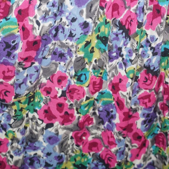 Vintage 90s Ditzy Floral Strapless Romper Medium - Picture 4 of 10